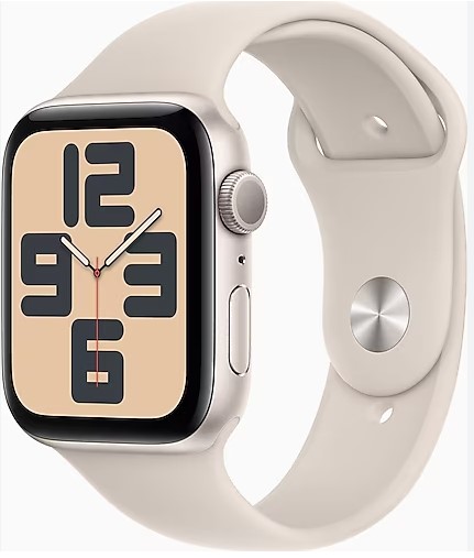 Apple Watch SE 2.Nesil (2023) GPS 44mm Starlight Aluminium Case with Starlight Sport Band - M/L