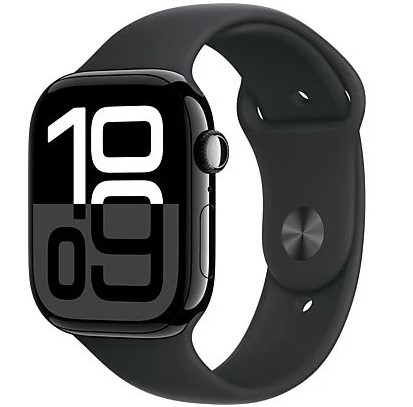 Apple Watch Series 10 Gps 46MM Jet Black Aluminium Case With Black Sport Band - S/m