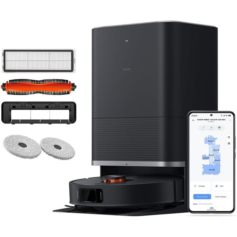 Xiaomi Robot Vacuum X20 Max Süpürge Siyah