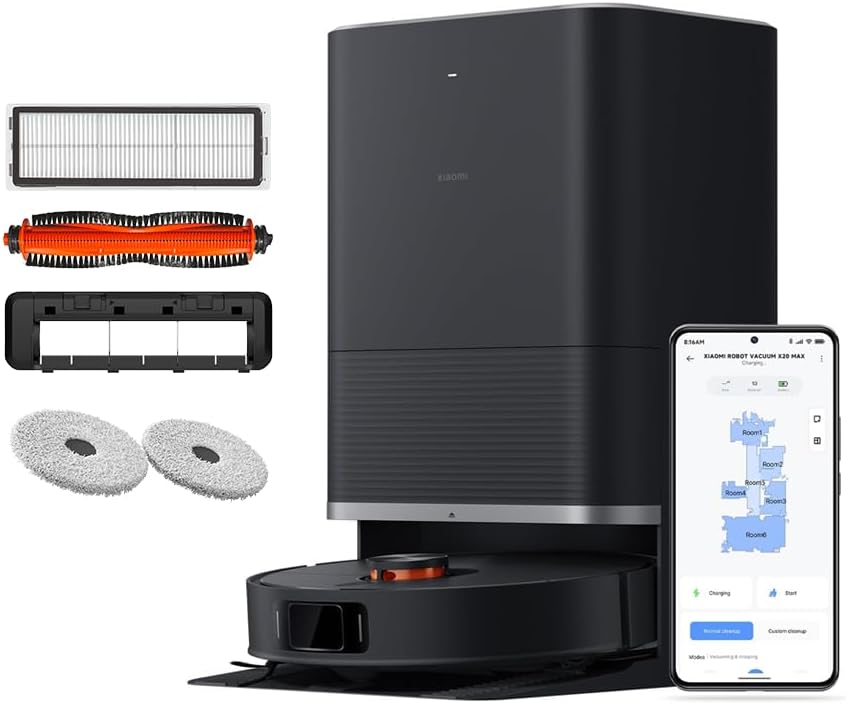 Xiaomi Robot Vacuum X20 Max Süpürge Siyah